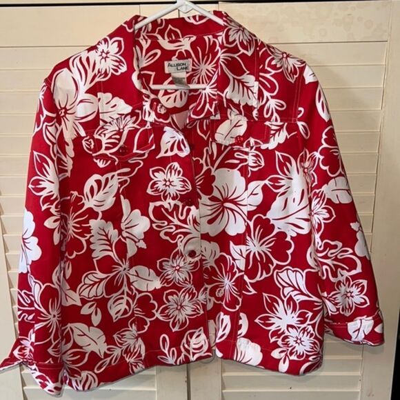 Allison Lane tropical print jacket - Picture 1 of 4